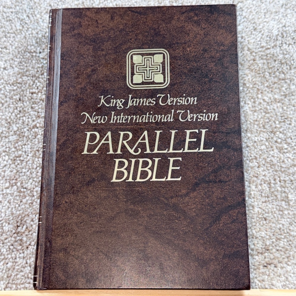 Zondervan NIV KJV Parallel Bible Brown Hardcover 1983 First Printing 1st Edition